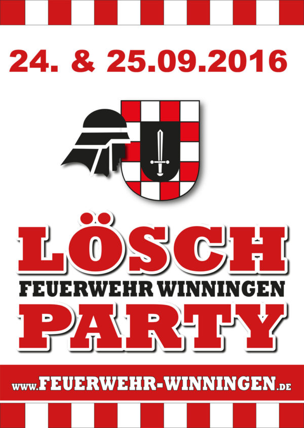 Schild-Löschparty